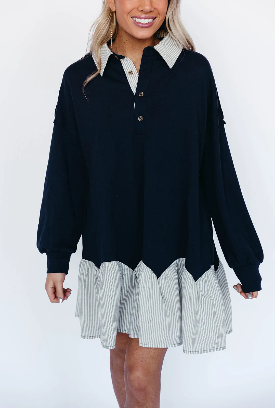 Benton Mini Dress - Navy