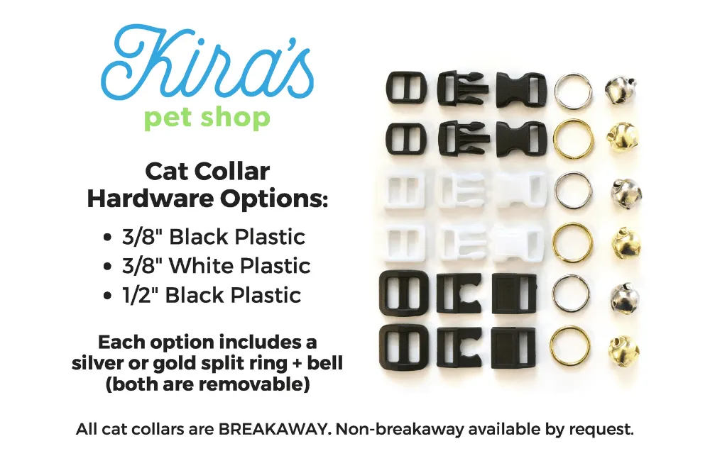 Black & Gold Butterflies Cat Collar