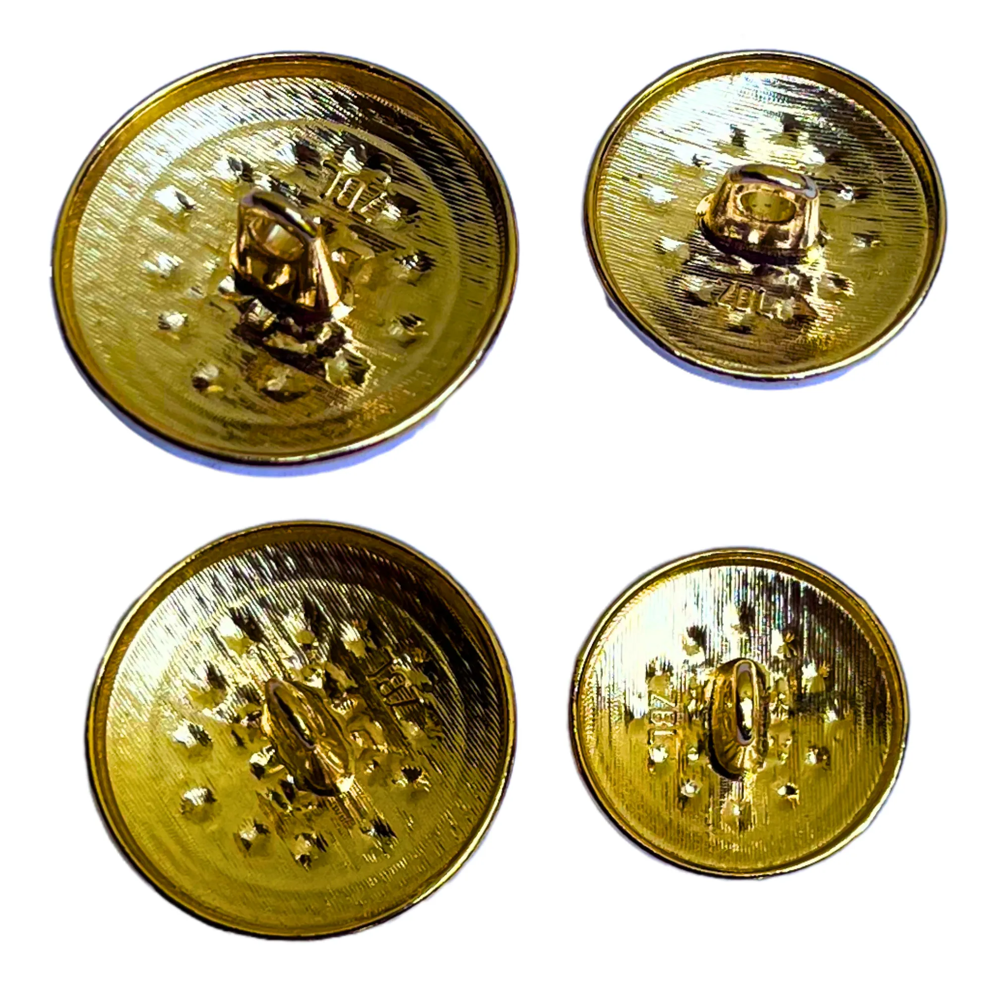 Black & Golden Color Traditional Designer 1 Hole Metal Buttons