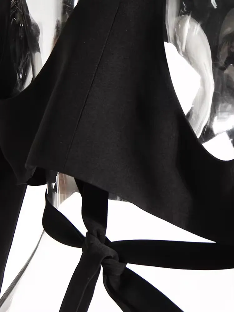 Black Cropped Cut Out Blazer
