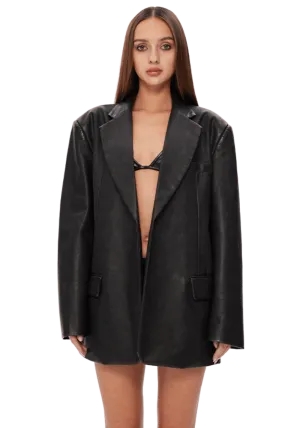 Black Leather Blazer