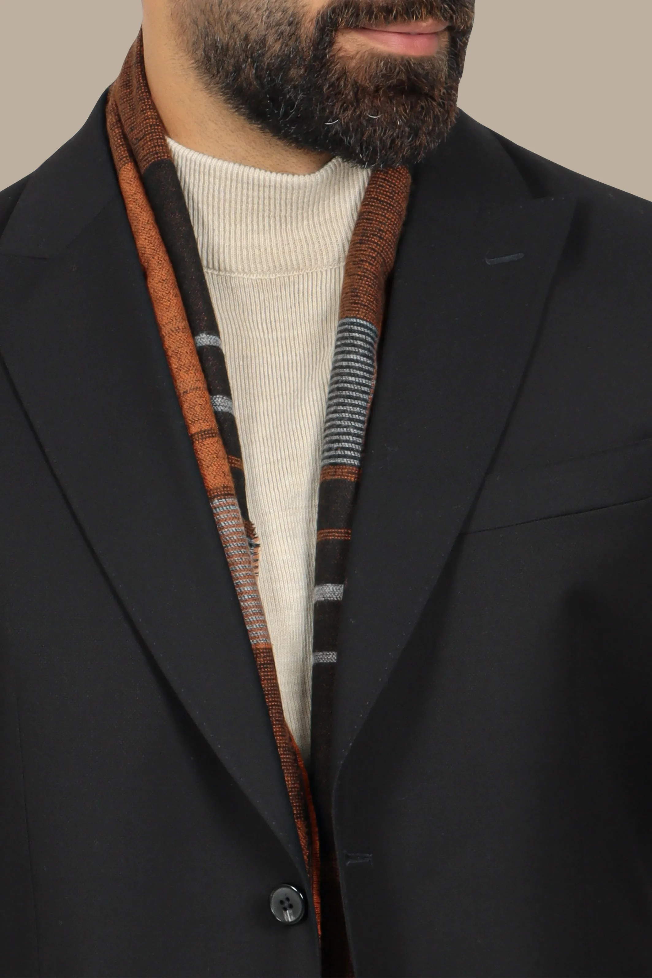 Black Peak Lapel Structured Blazer