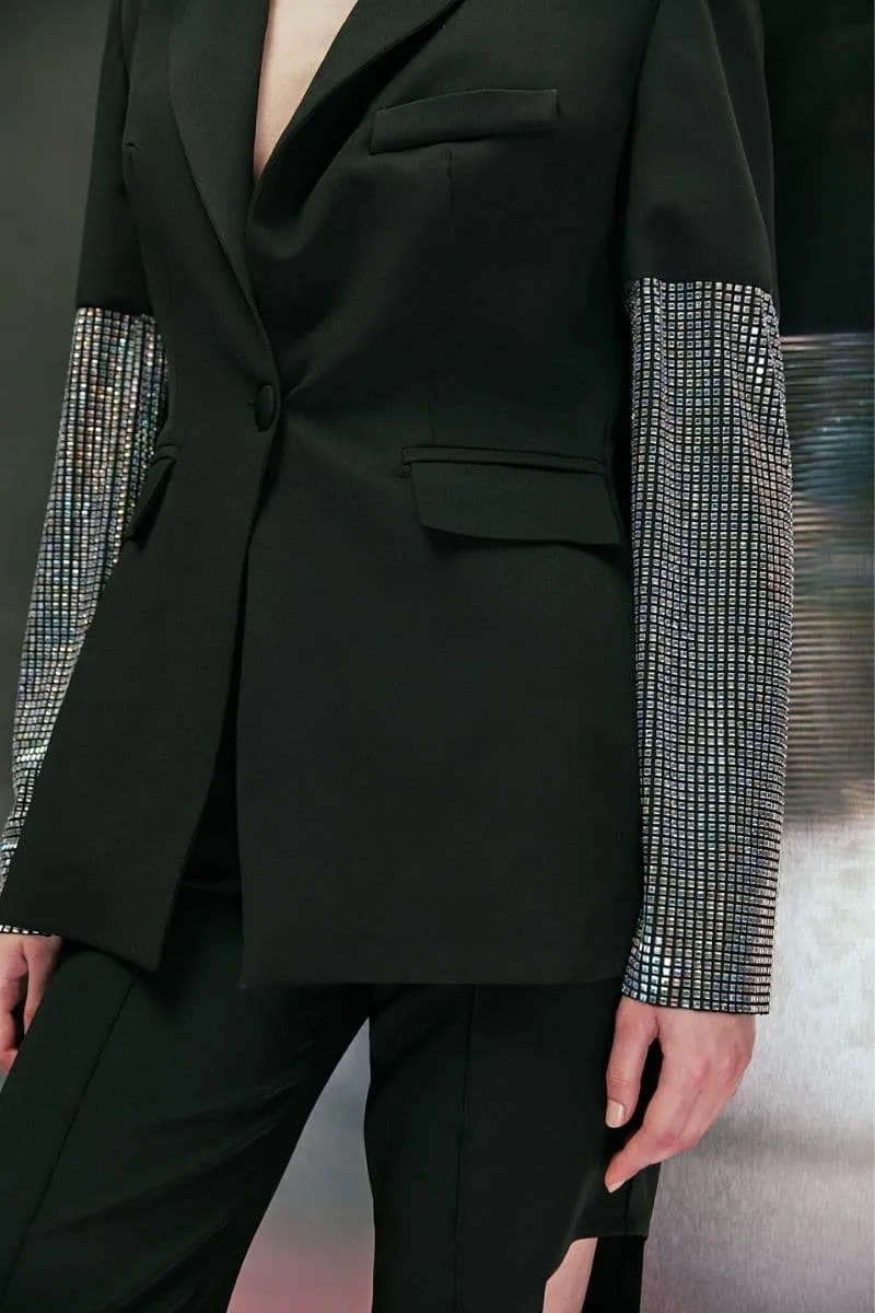 BLACK SQUARE DIAMOND BLAZER