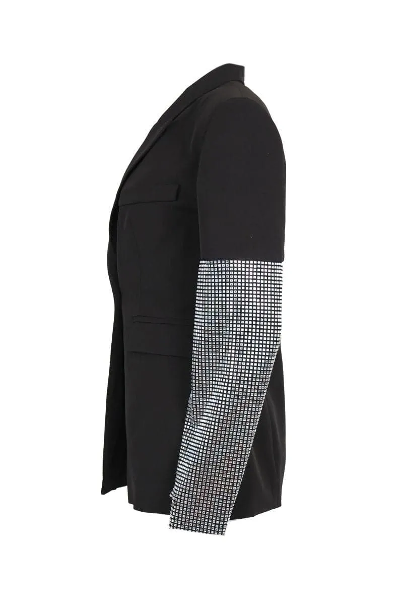 BLACK SQUARE DIAMOND BLAZER