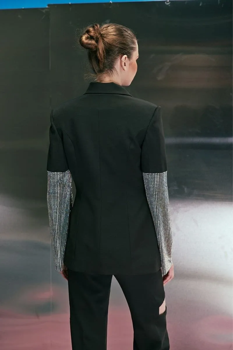 BLACK SQUARE DIAMOND BLAZER