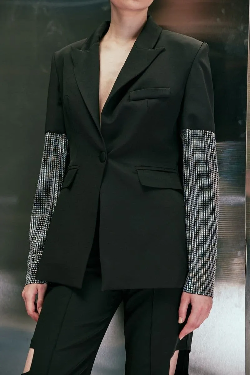 BLACK SQUARE DIAMOND BLAZER
