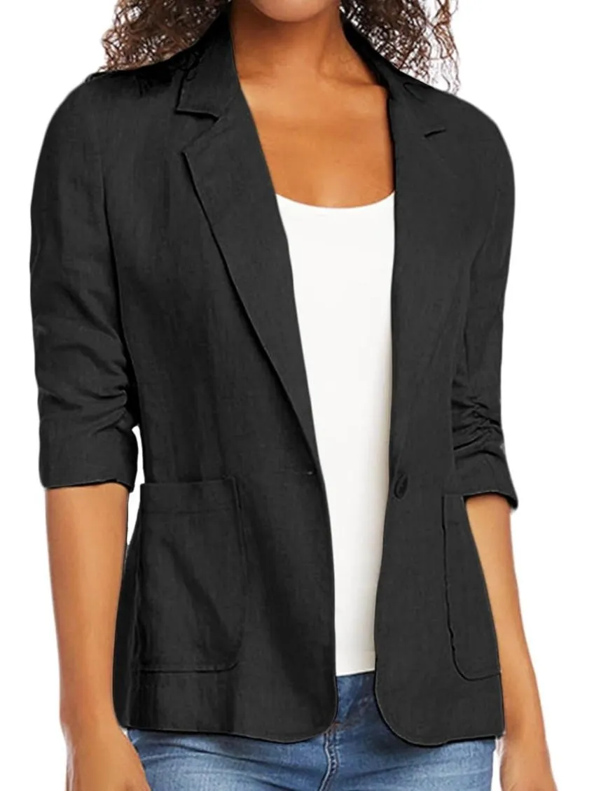 Black summer light blazer