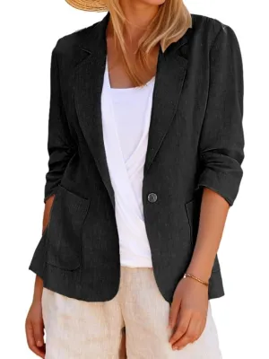 Black summer light blazer