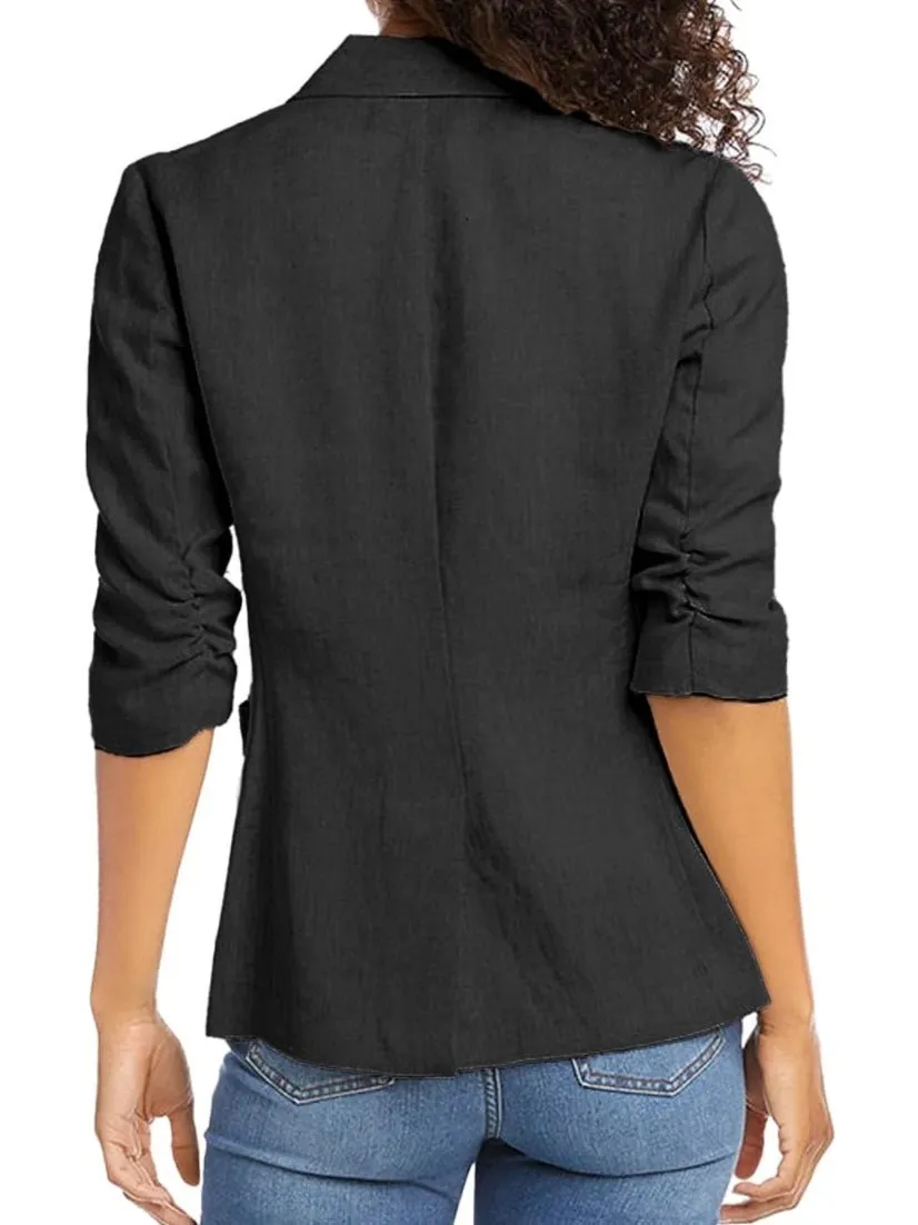 Black summer light blazer