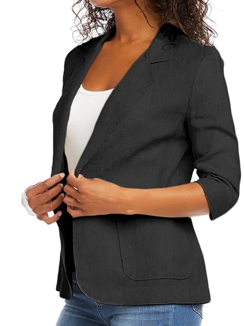 Black summer light blazer