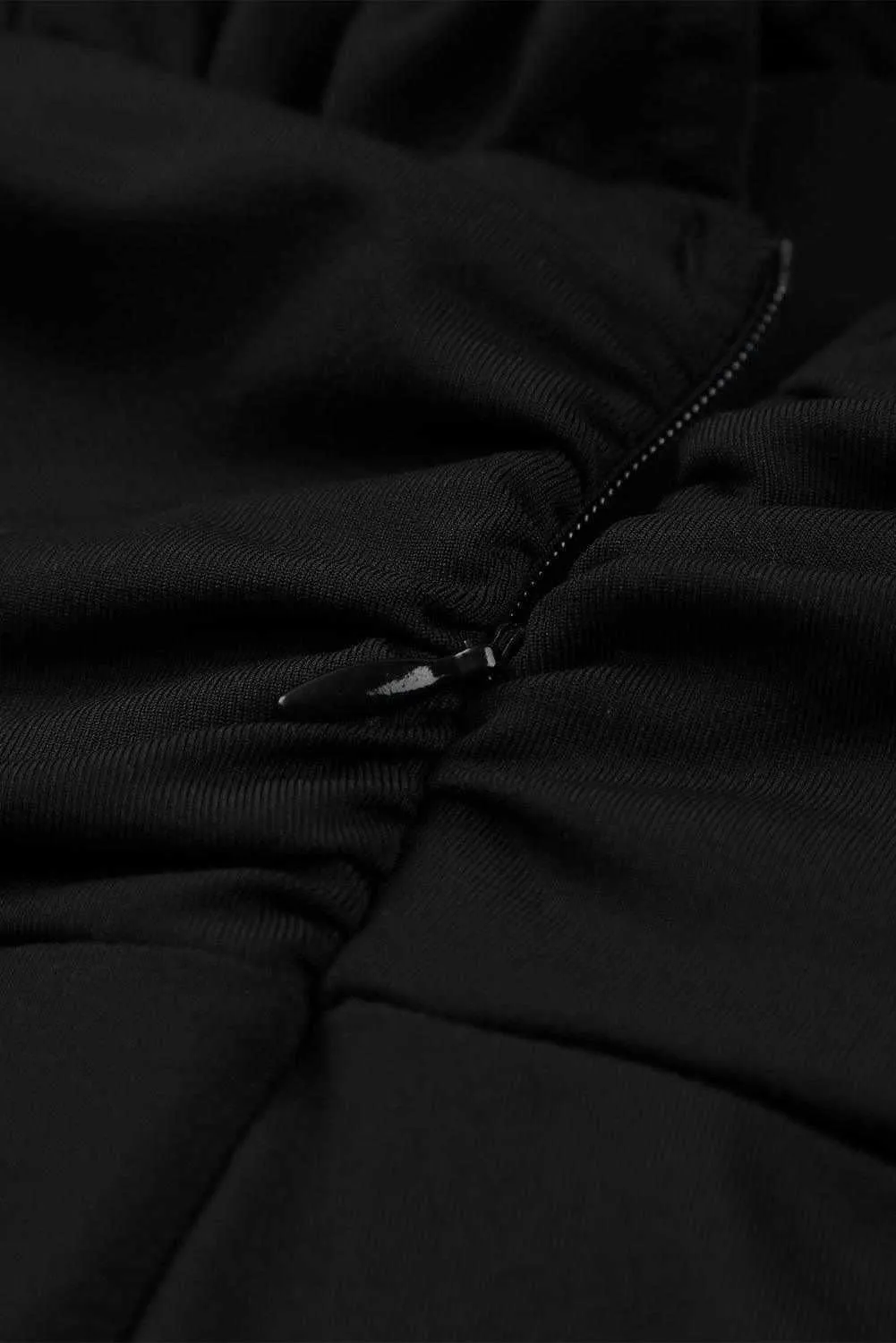 Black V-Neck Dolman Sleeves Wide Leg Jumpsuit - Chic Style
