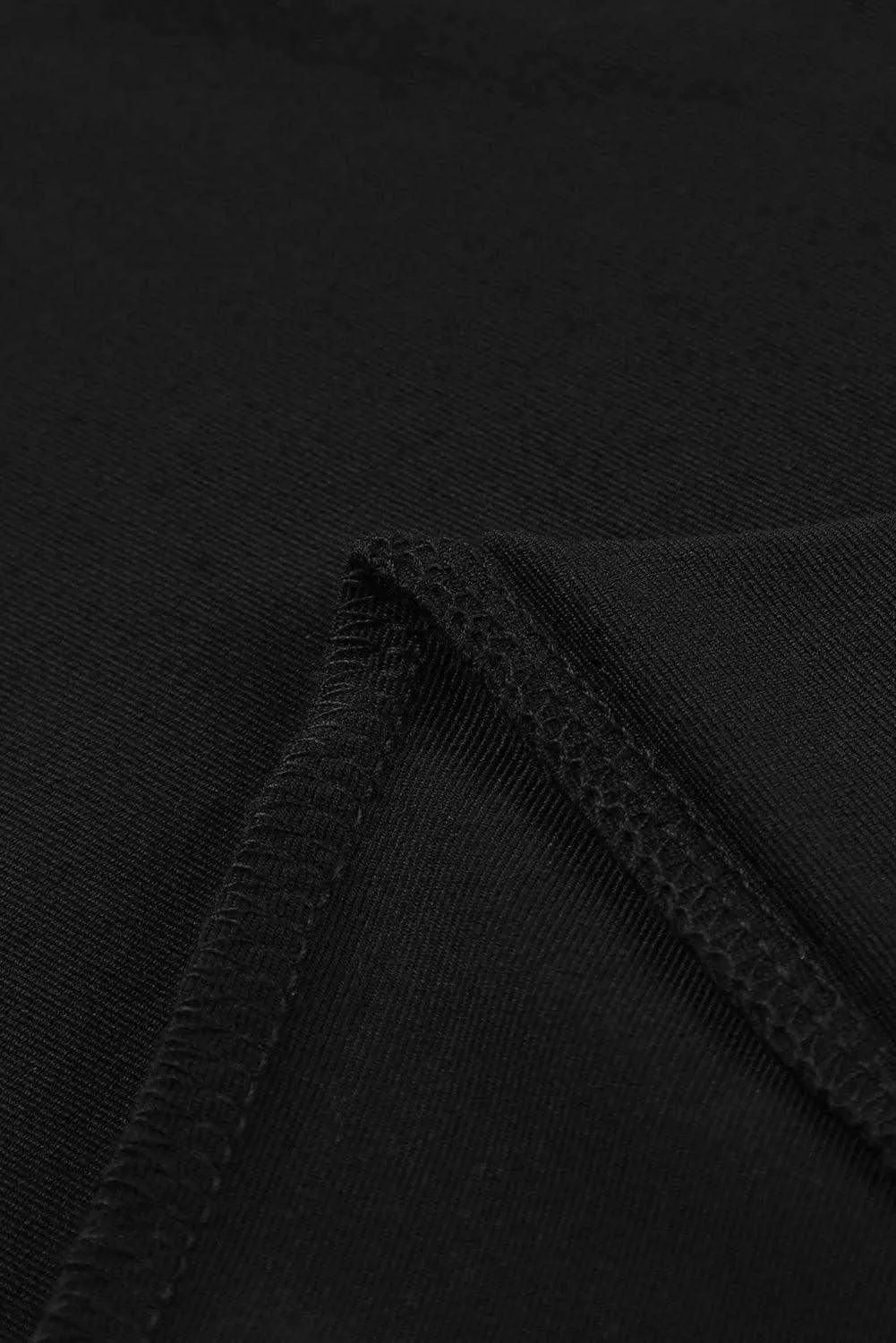 Black V-Neck Dolman Sleeves Wide Leg Jumpsuit - Chic Style