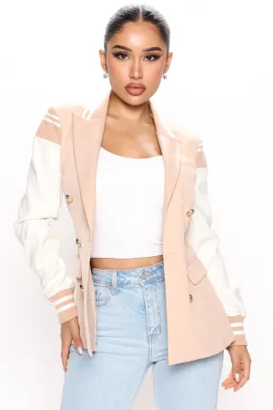 Blaire Bomber Blazer - Nude/combo