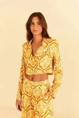 Blazer Estampado Abacaxi Cobogó Farm
