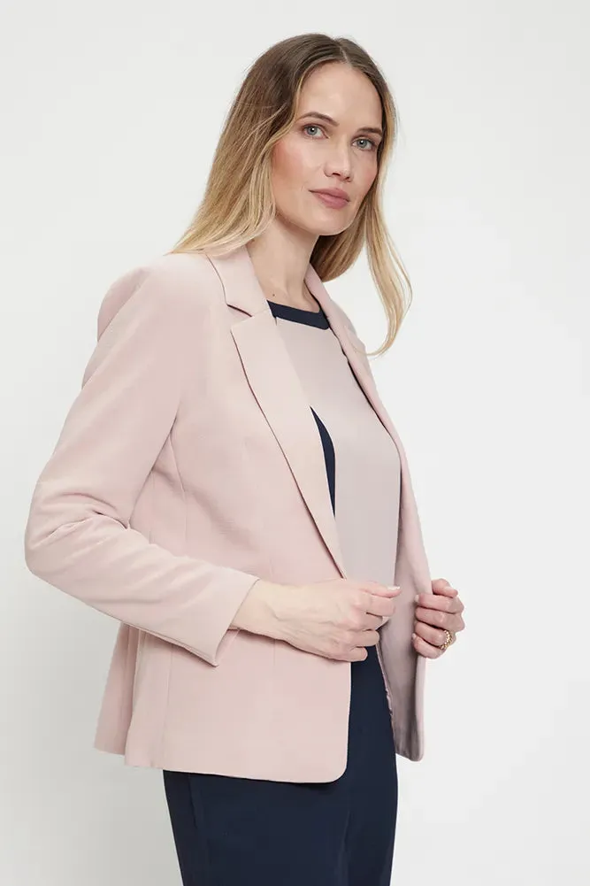 Blazer Mujer Tipo Tapado Rosado