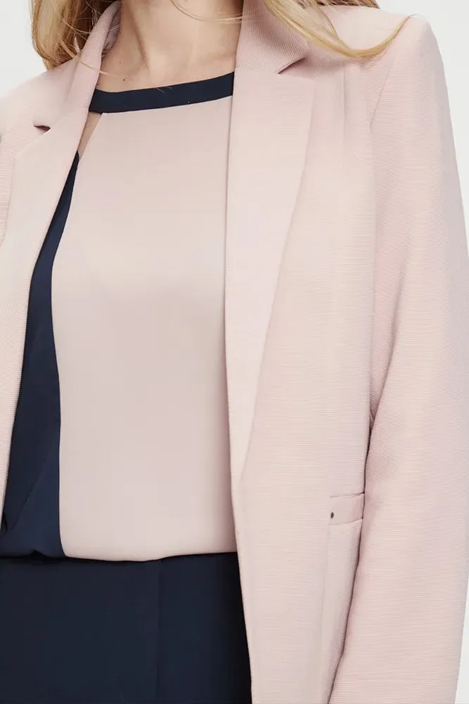 Blazer Mujer Tipo Tapado Rosado