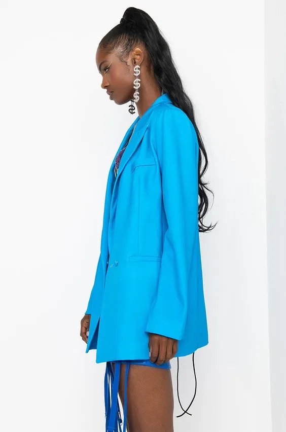 Blue Oversized Blazer