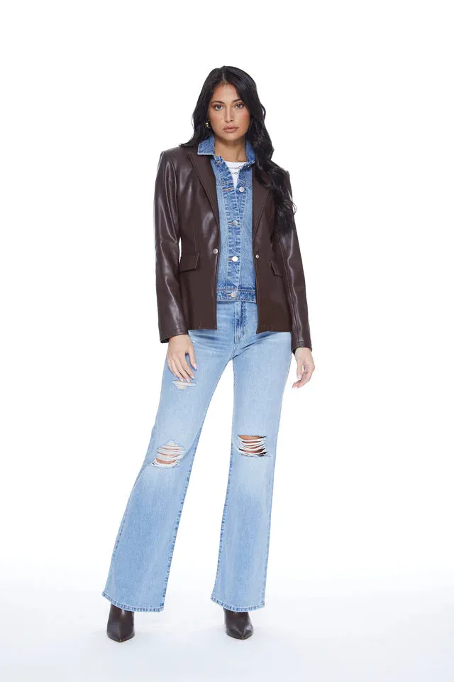 Blue Revival Helen Blazer In Unreal Leather