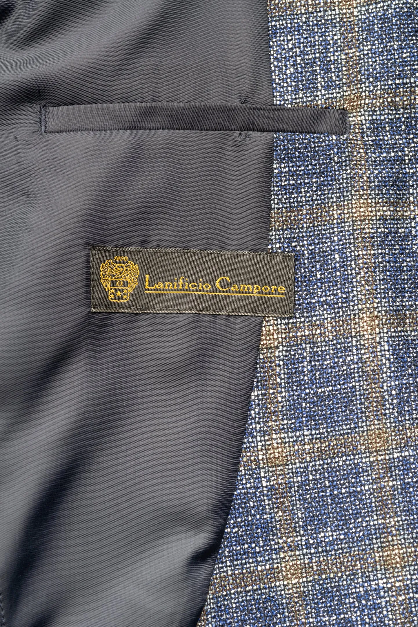 Blue with Green Windowpane Cotton Blazer
