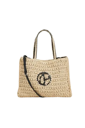 Bolso Tote De Rafia "jaina Soleil"