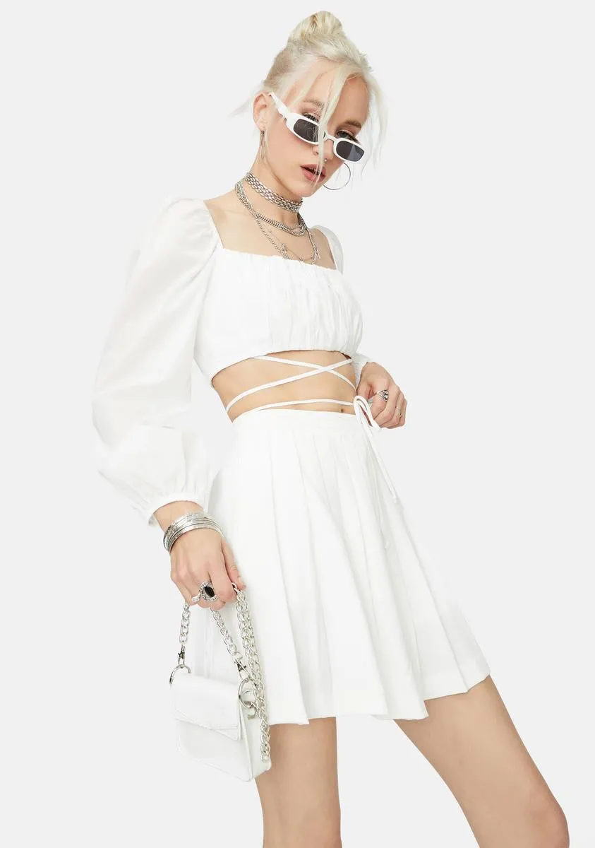 Boo See You In Court Pleated Skirt