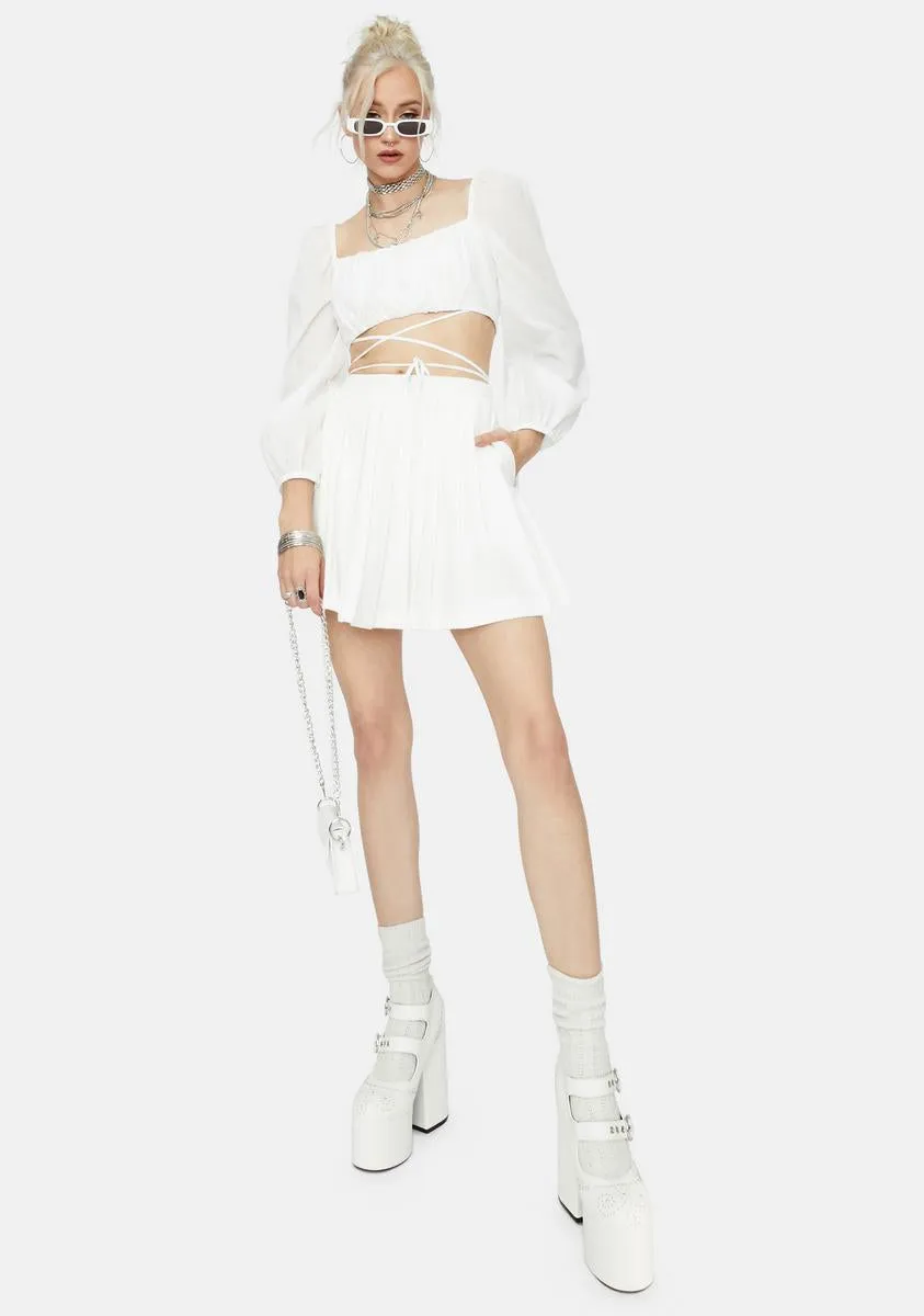 Boo See You In Court Pleated Skirt