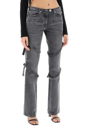 bootcut jeans with straps