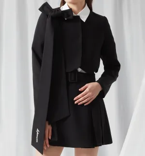 Bow Blazer - BLACK / WRITE