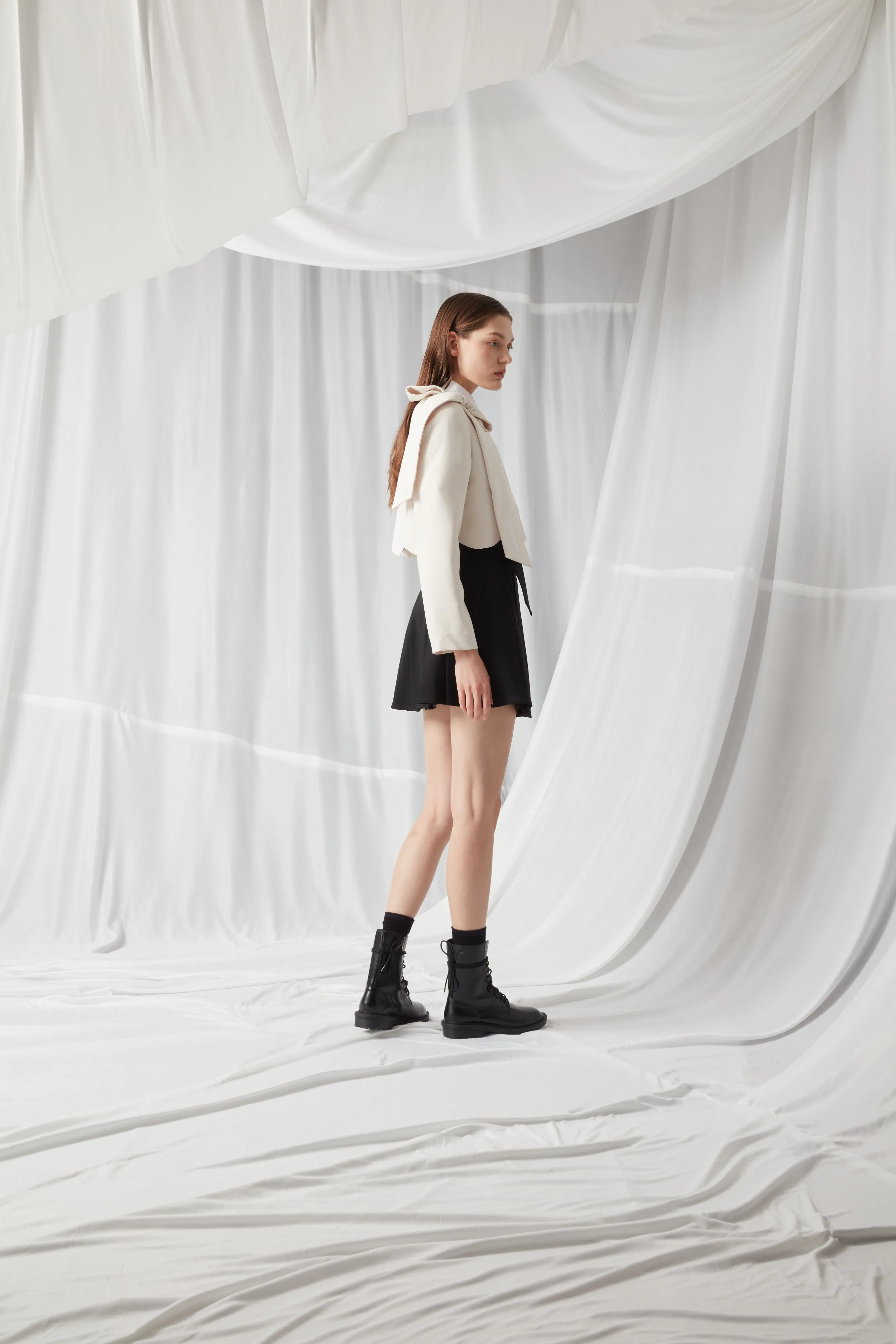 Bow Blazer - BLACK / WRITE