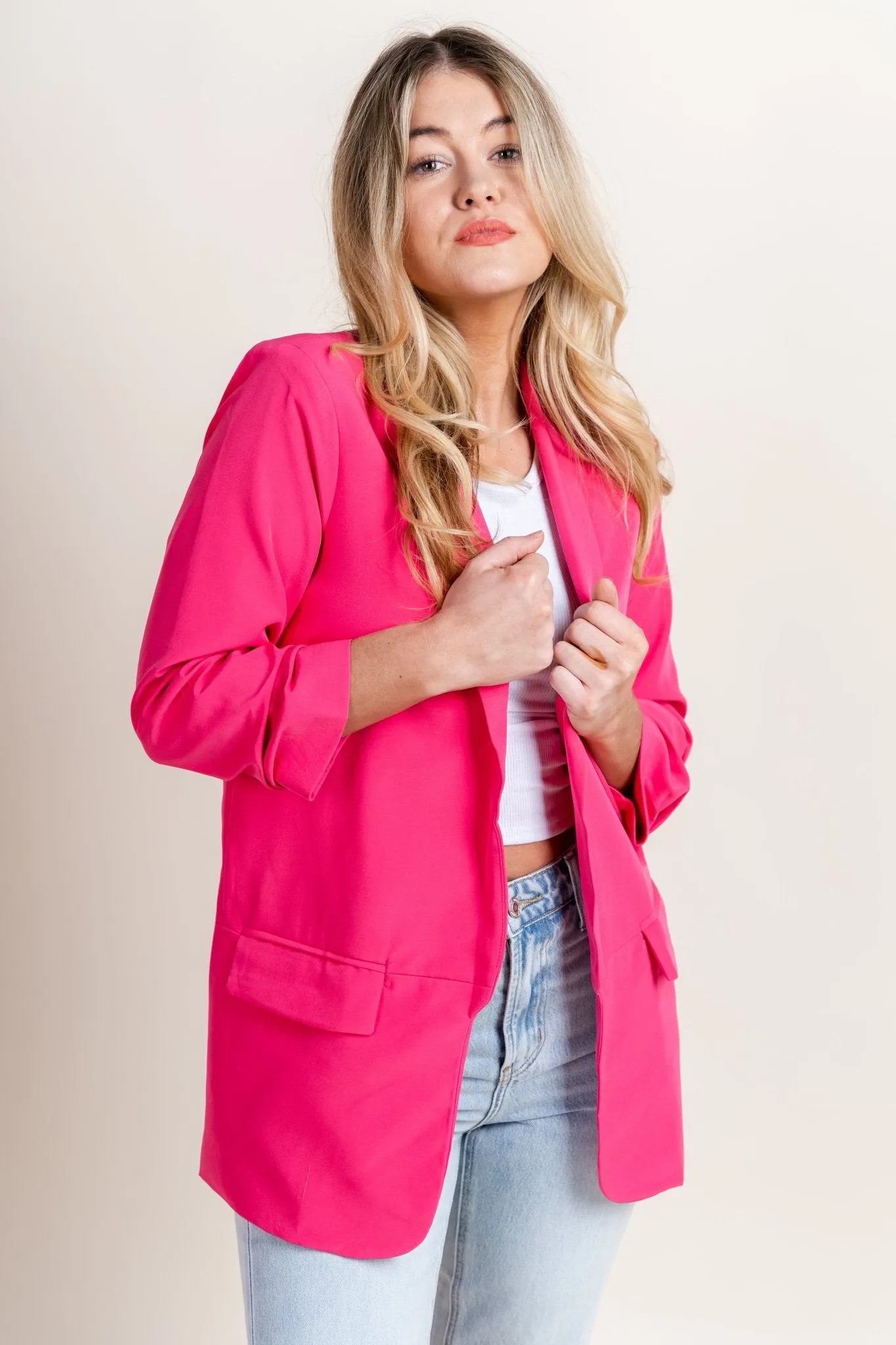 Boyfriend blazer fuchsia