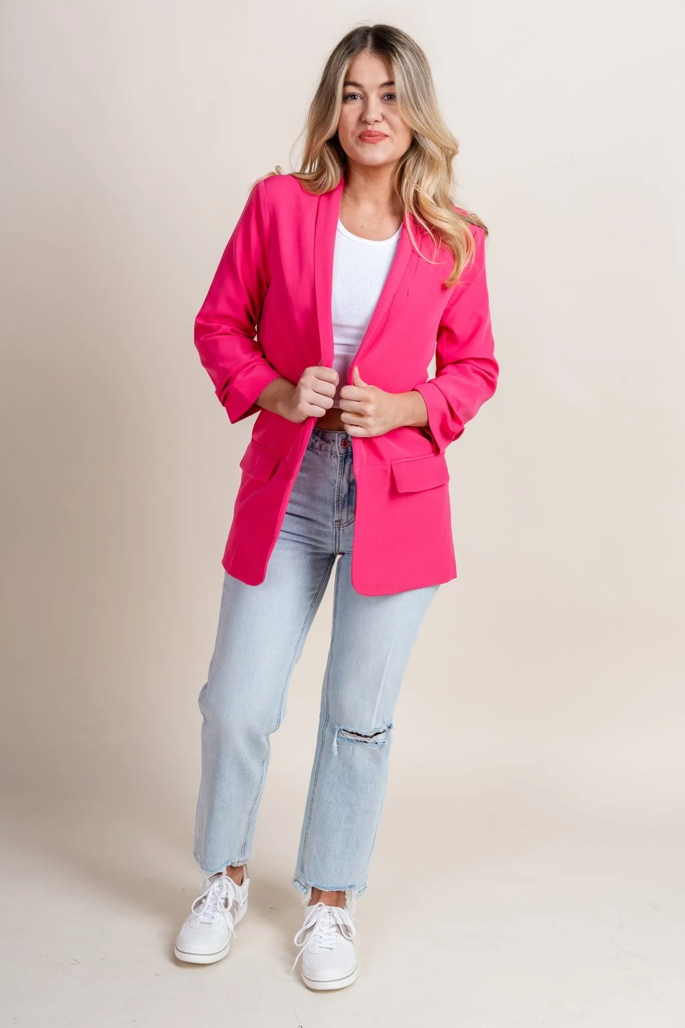 Boyfriend blazer fuchsia