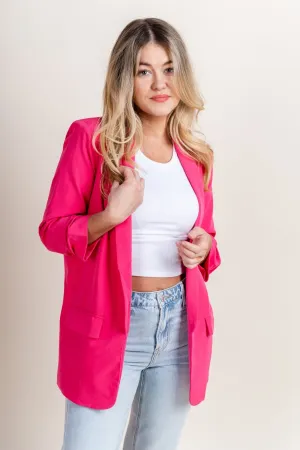 Boyfriend blazer fuchsia