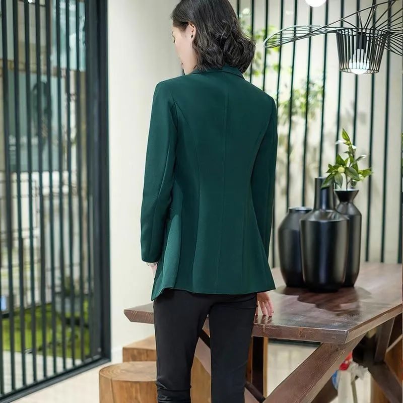 Boyfriend Jacket with Pocket Outwear Blazer Suits