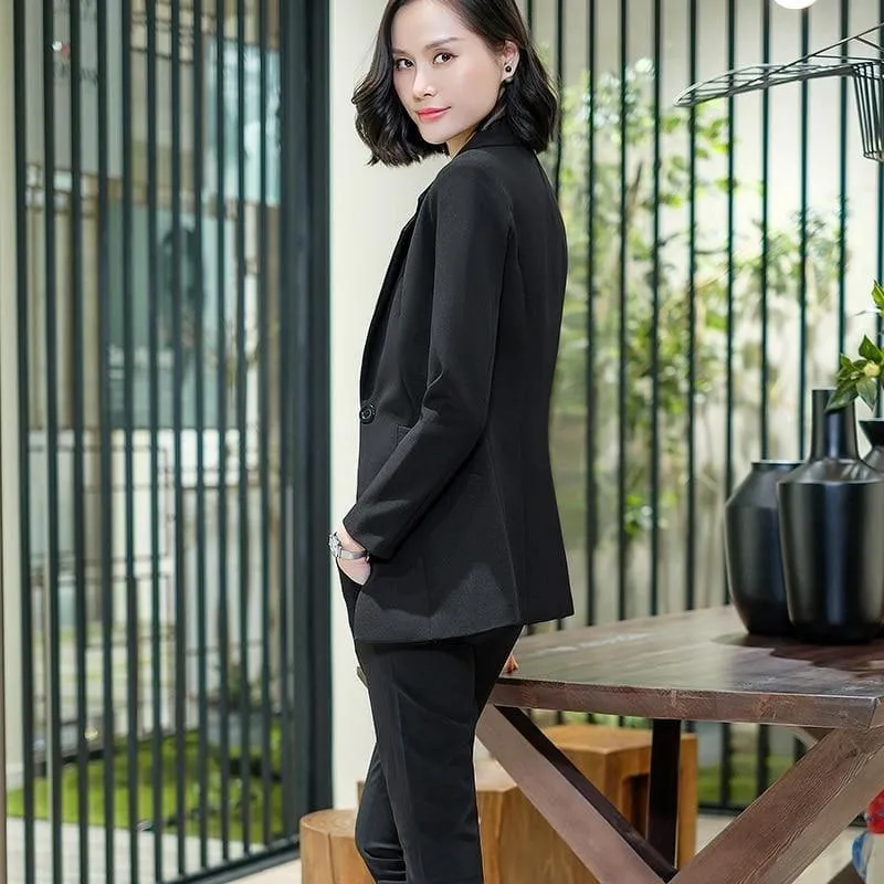 Boyfriend Jacket with Pocket Outwear Blazer Suits
