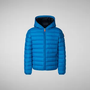 Boys' animal free puffer jacket Dony in blue berry