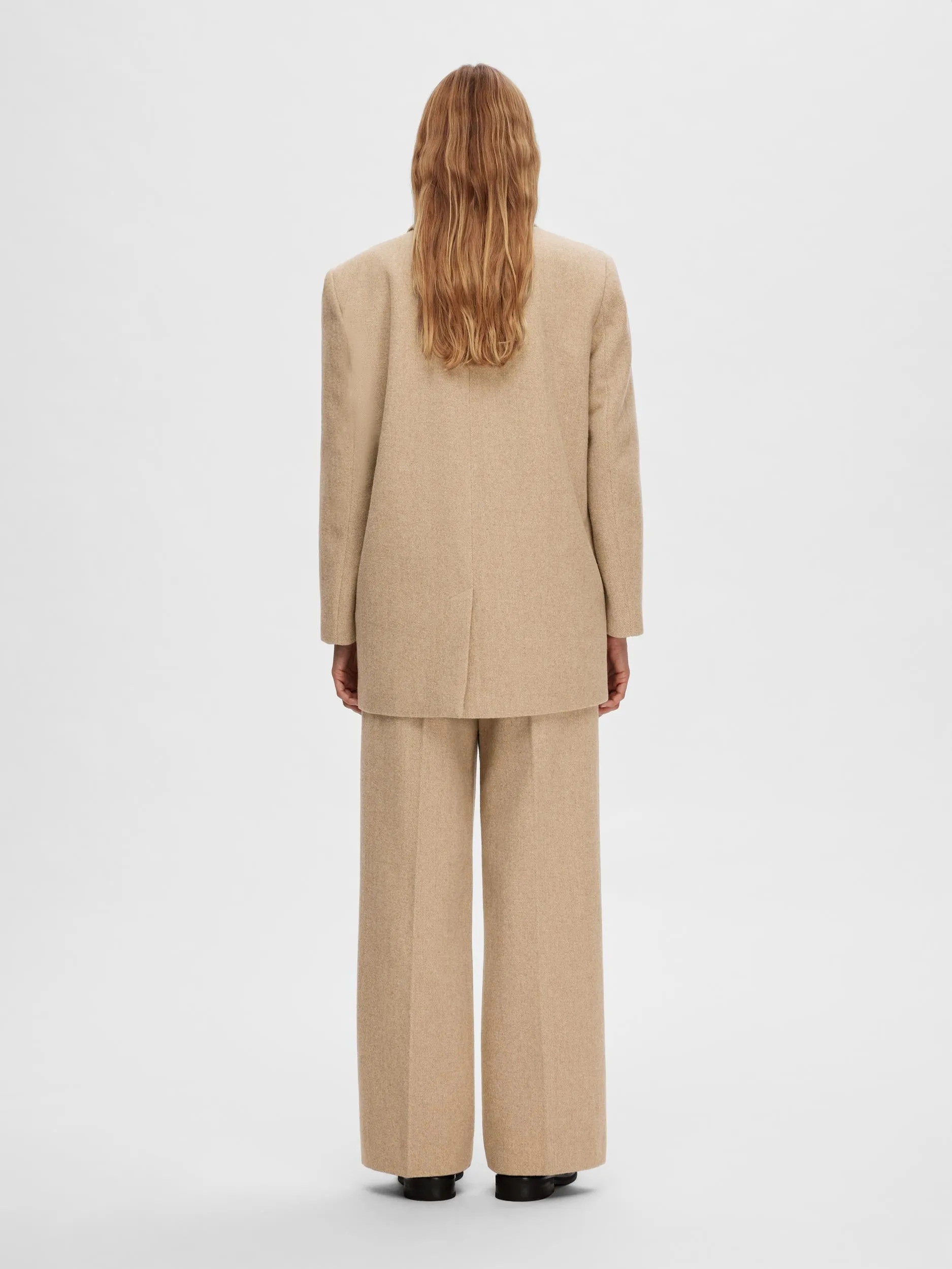 Britt LS Oversize Blazer - Cornstalk Melange