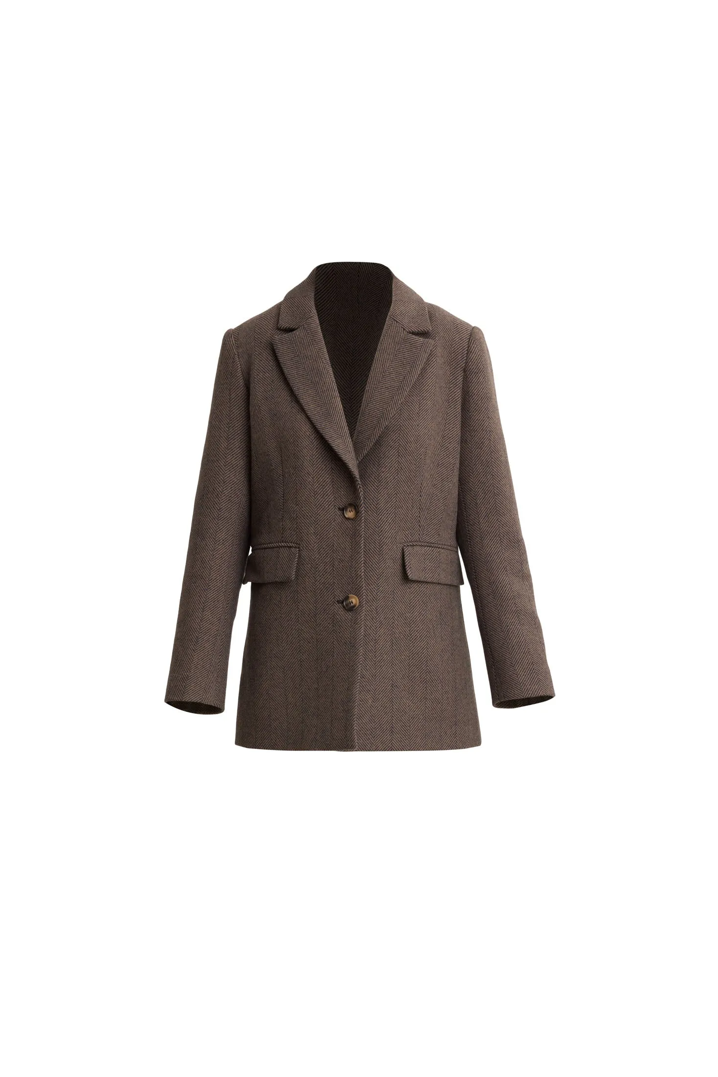 Brooklyn Blazer - Taupe Herringbone