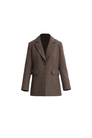 Brooklyn Blazer - Taupe Herringbone