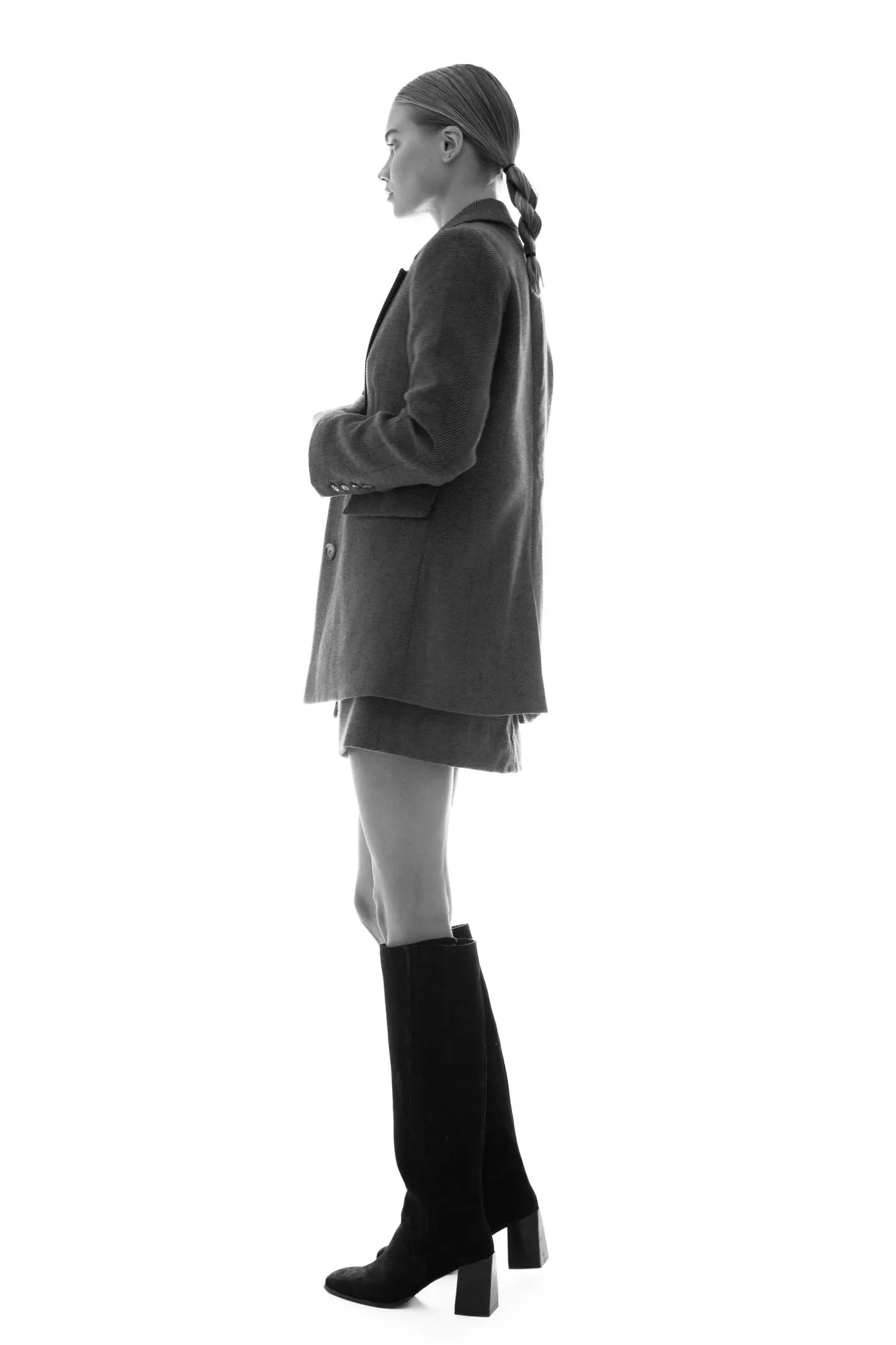 Brooklyn Blazer - Taupe Herringbone