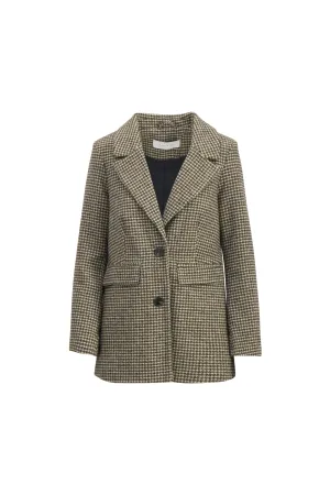 Brooklyn Houndstooth Blazer - Army
