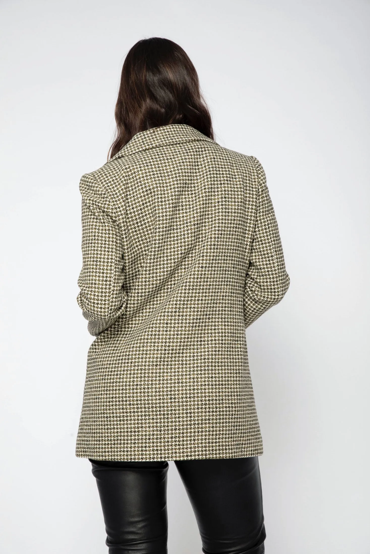 Brooklyn Houndstooth Blazer - Army