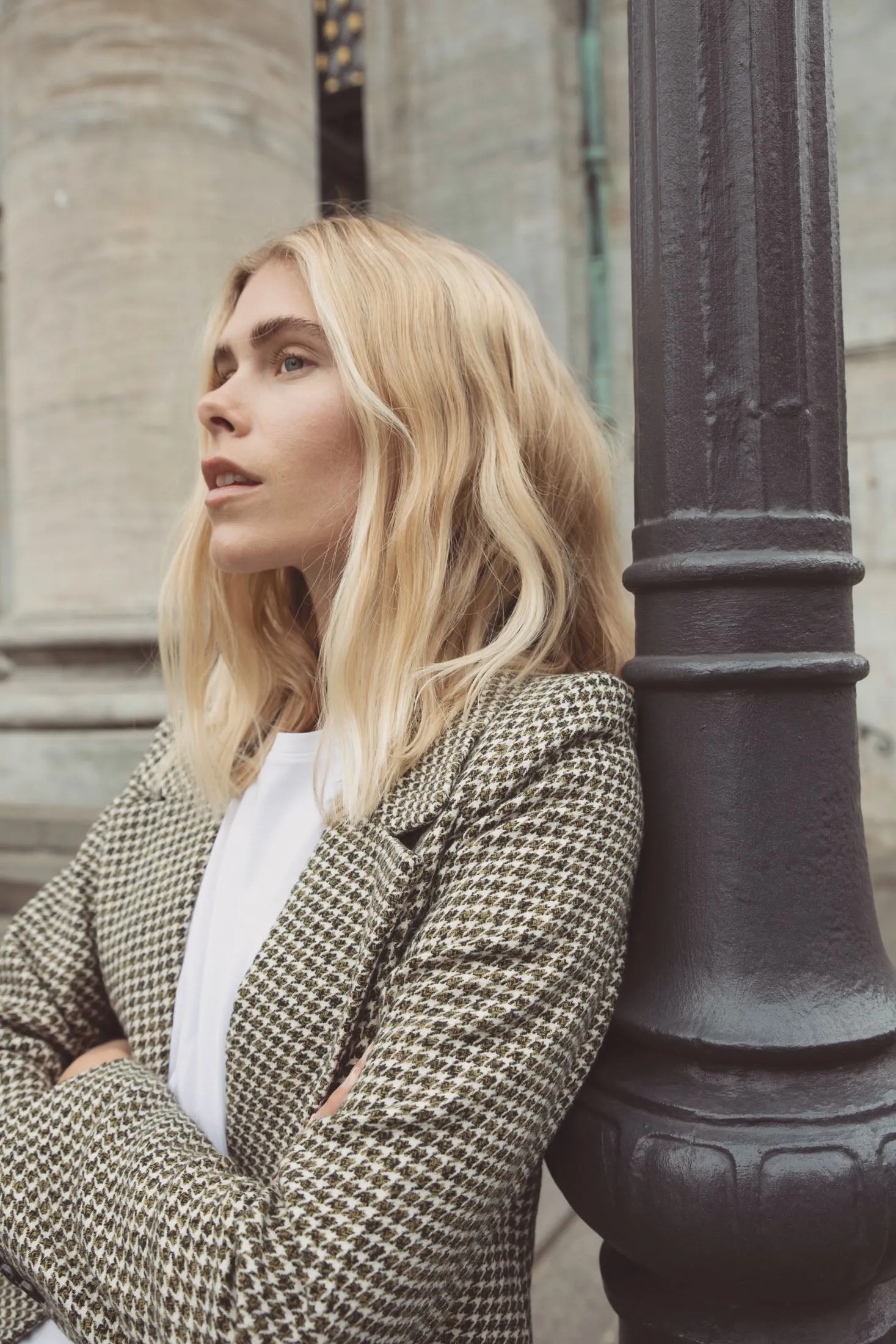Brooklyn Houndstooth Blazer - Army