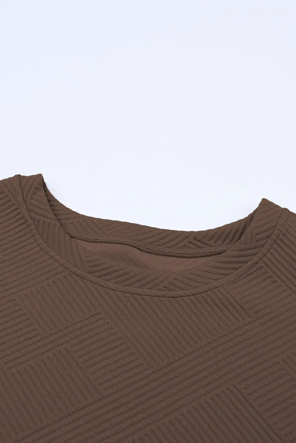 Brown Textured Jumpsuit