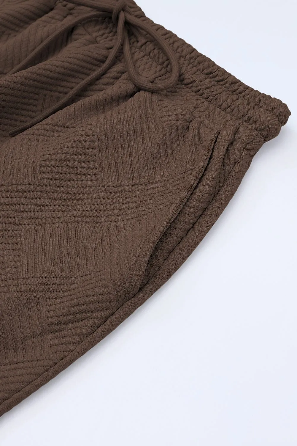 Brown Textured Jumpsuit