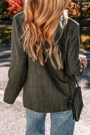 Button-Detailed Blazer and Pants Set