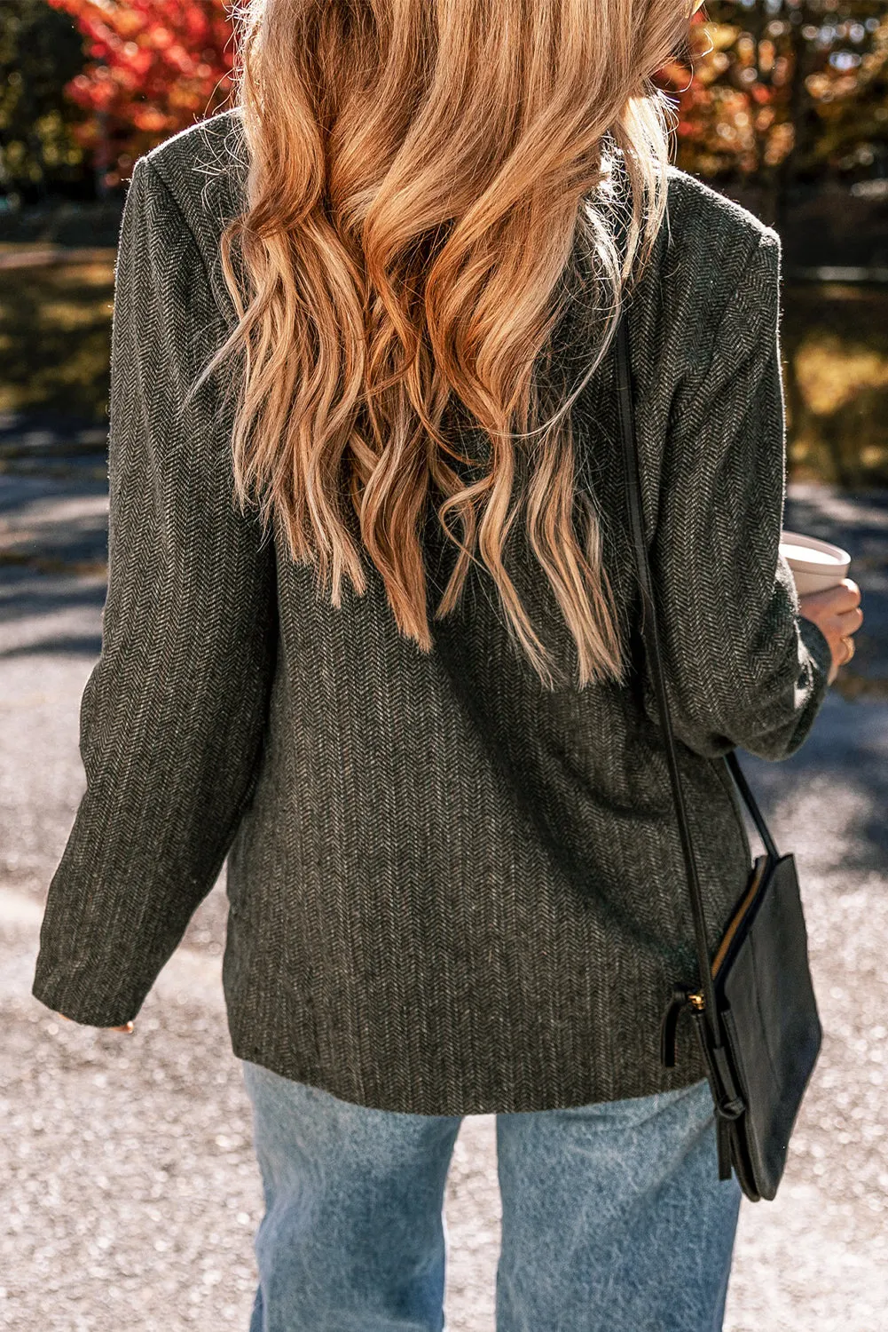 Button-Detailed Blazer and Pants Set