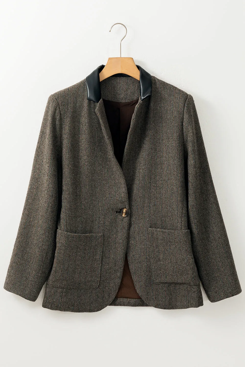 Button-Detailed Blazer and Pants Set