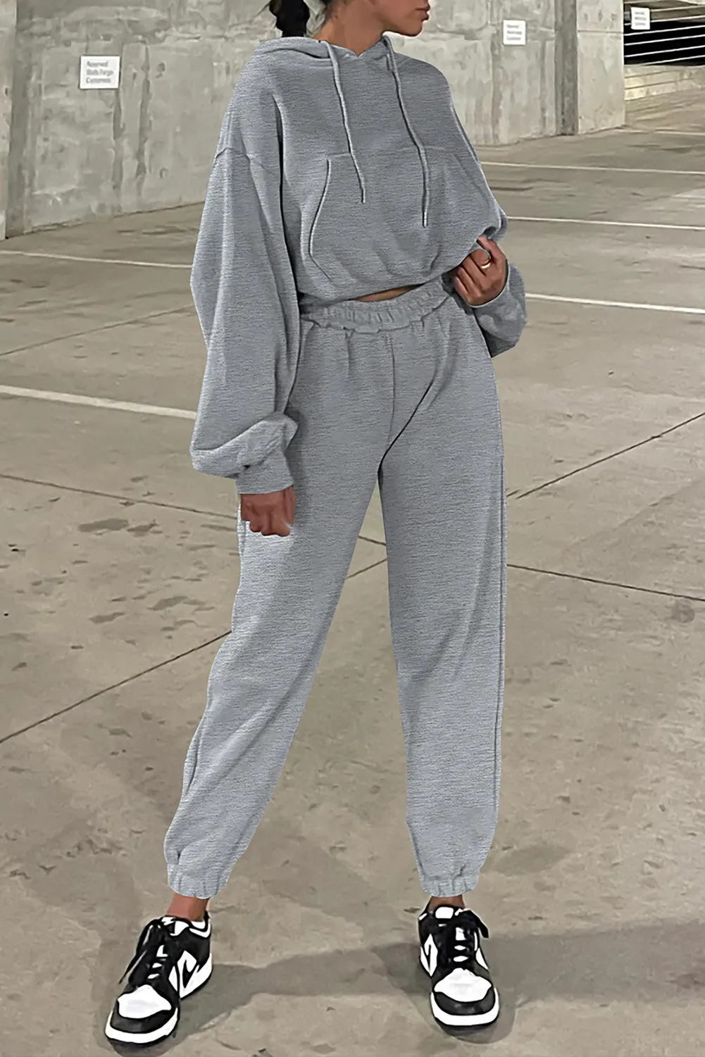 Button-Detailed Blazer and Pants Set