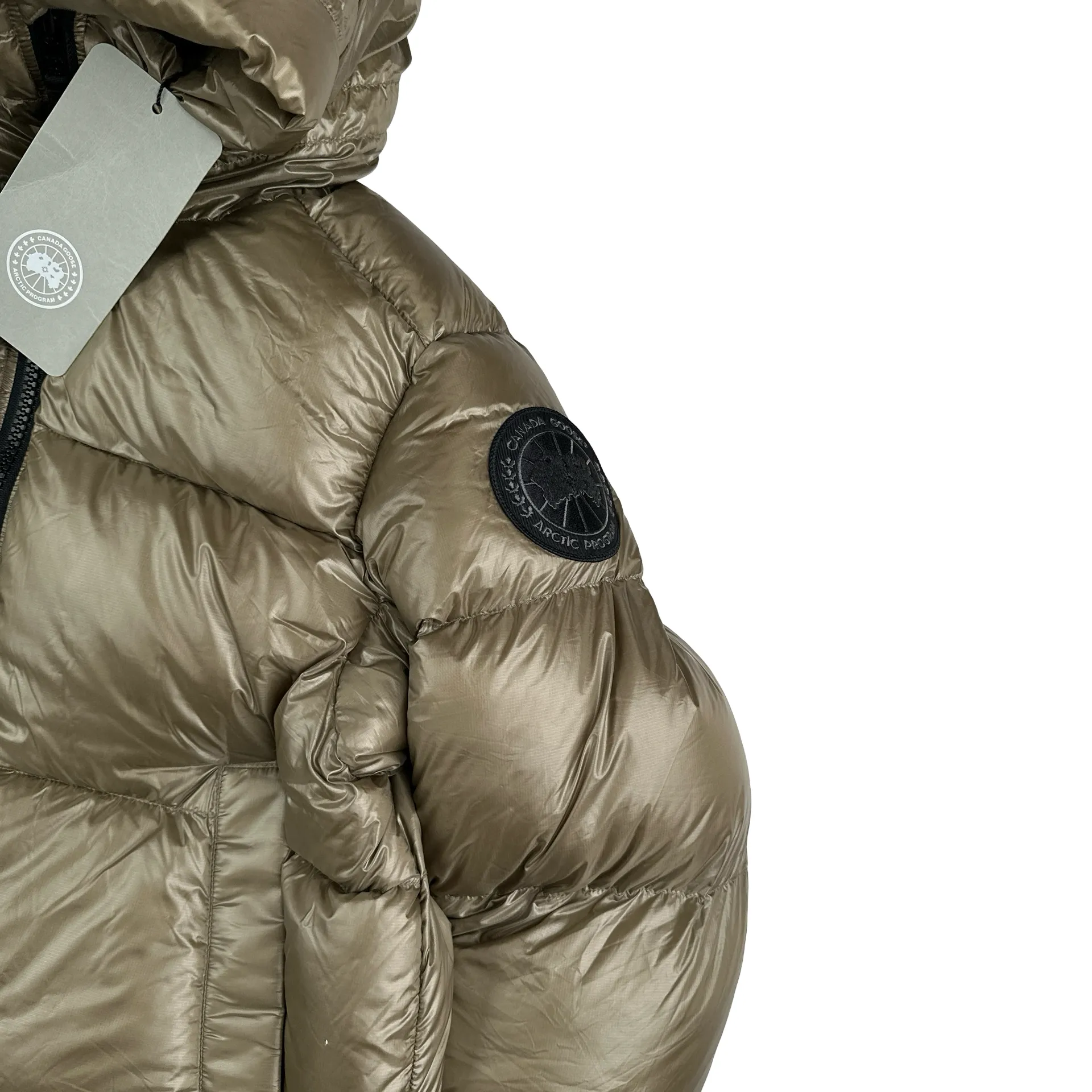 Canada Goose Gold Black Badge Crofton Down Jacket - Large