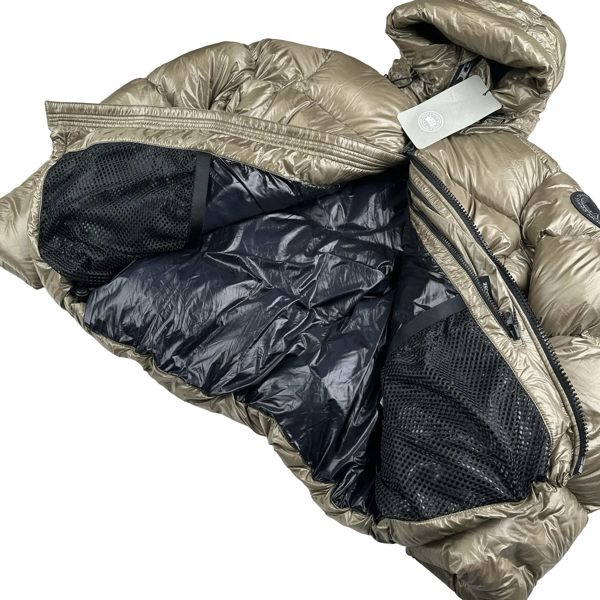 Canada Goose Gold Black Badge Crofton Down Jacket - Large